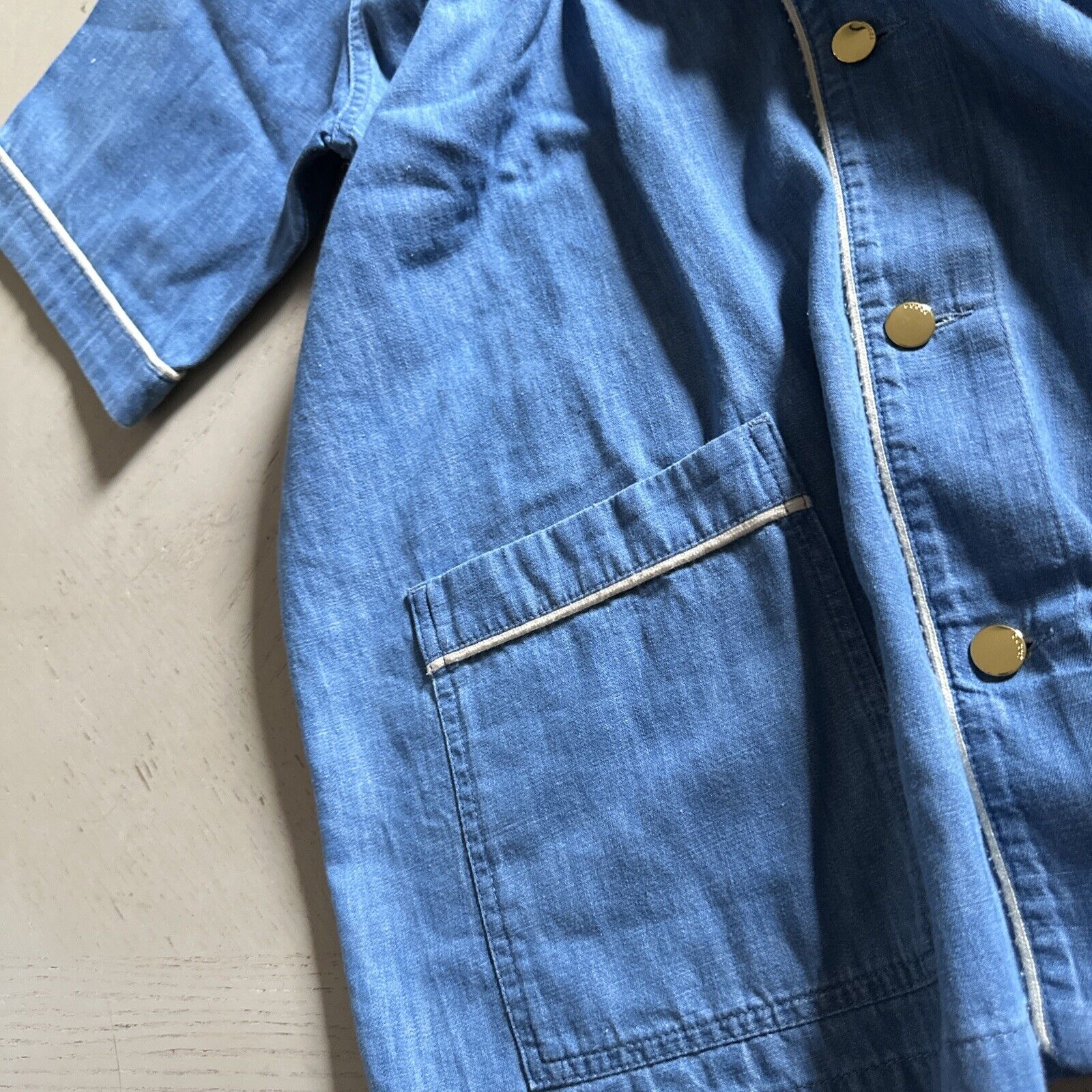 Новая мужская рубашка оверсайз из стираного денима Gucci, синяя, размер 46 евро