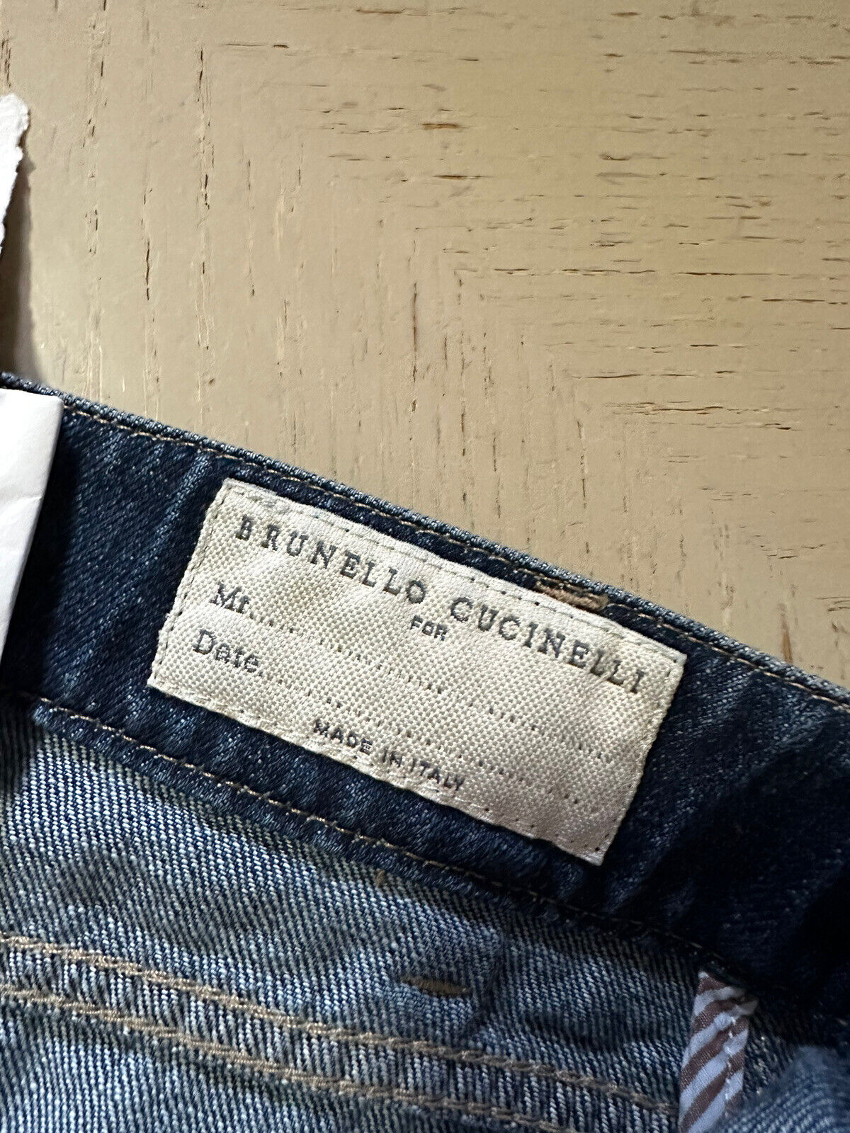 Neu mit Etikett: 850 $ Brunello Cucinelli Herren Jeanshose aus gewaschenem Denim Blau 34 US/50 Eu Italien