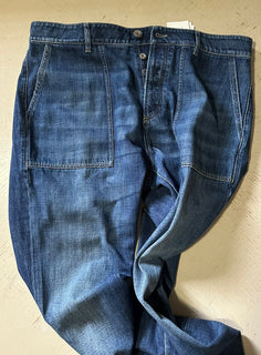 NWT $850 Brunello Cucinelli Мужские джинсовые брюки из потертого денима синие 34 США/50 ЕС Италия