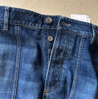 NWT $850 Brunello Cucinelli Мужские джинсовые брюки из потертого денима синие 34 США/50 ЕС Италия