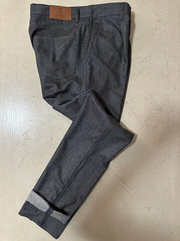 NWT 1195 долларов США Brunello Cucinelli Мужские шерстяные джинсовые брюки DK Серые 34 США/50 ЕС Италия