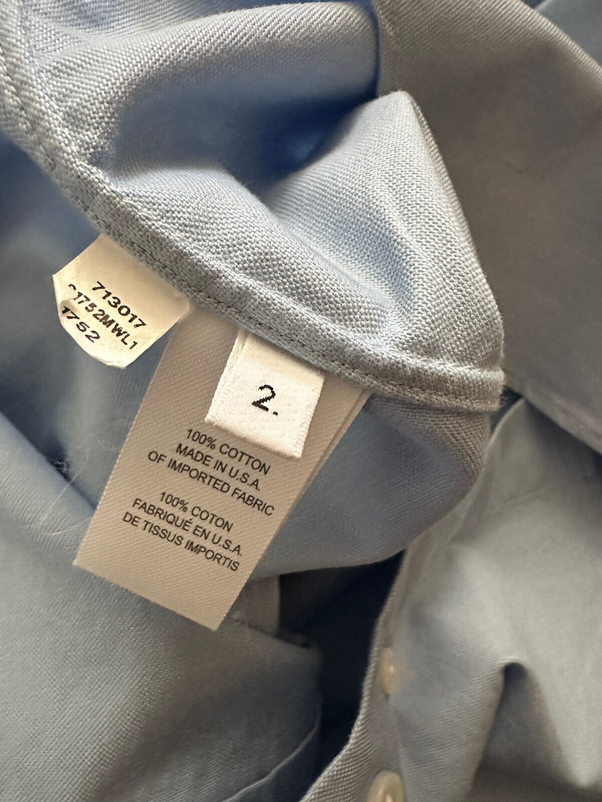Neu mit Etikett: Thom Browne Herren-Langarmhemd mit 4-Stab-Streifen, Blau, Größe 2 (M)