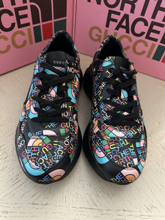 Новые кожаные мужские кроссовки Gucci The North Face X за 1300 долларов, черные 6,5 US/6GUK 685739