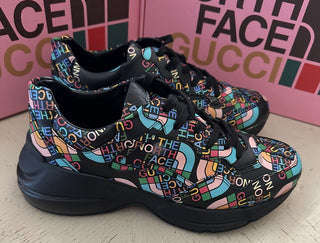 Новые кожаные мужские кроссовки Gucci The North Face X за 1300 долларов, черные 6,5 US/6GUK 685739