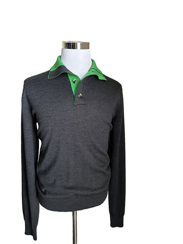 NWT $1150 Bottega Veneta Men’s Wool Sweater DK Gray Size L Italy