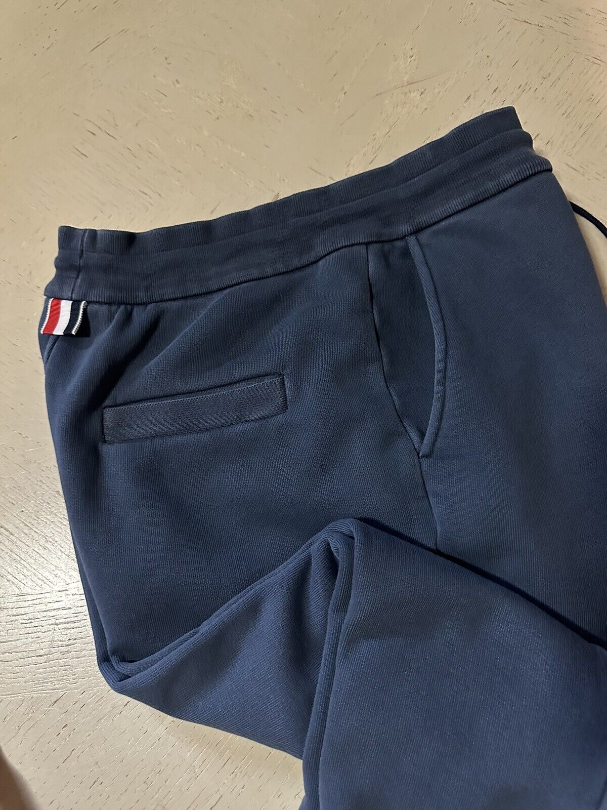 New Thom Browne Men’s Drawstring Jogger Track Pants Navy Size M ( 2 ) Italy