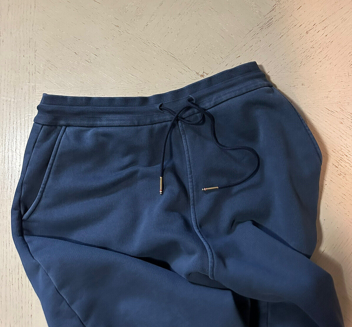New Thom Browne Men’s Drawstring Jogger Track Pants Navy Size M ( 2 ) Italy