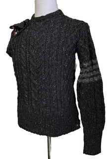 NWT Thom Browne Мужской свитер косой вязки из шерсти и мохера DK Серый L ( 3 ) Ирландия
