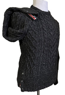 NWT Thom Browne Мужской свитер косой вязки из шерсти и мохера DK Серый L ( 3 ) Ирландия