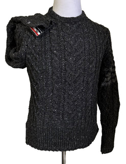 NWT Thom Browne Мужской свитер косой вязки из шерсти и мохера DK Серый L ( 3 ) Ирландия