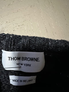 NWT Thom Browne Мужской свитер косой вязки из шерсти и мохера DK Серый L ( 3 ) Ирландия
