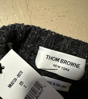 NWT Thom Browne Мужской свитер косой вязки из шерсти и мохера DK Серый L ( 3 ) Ирландия