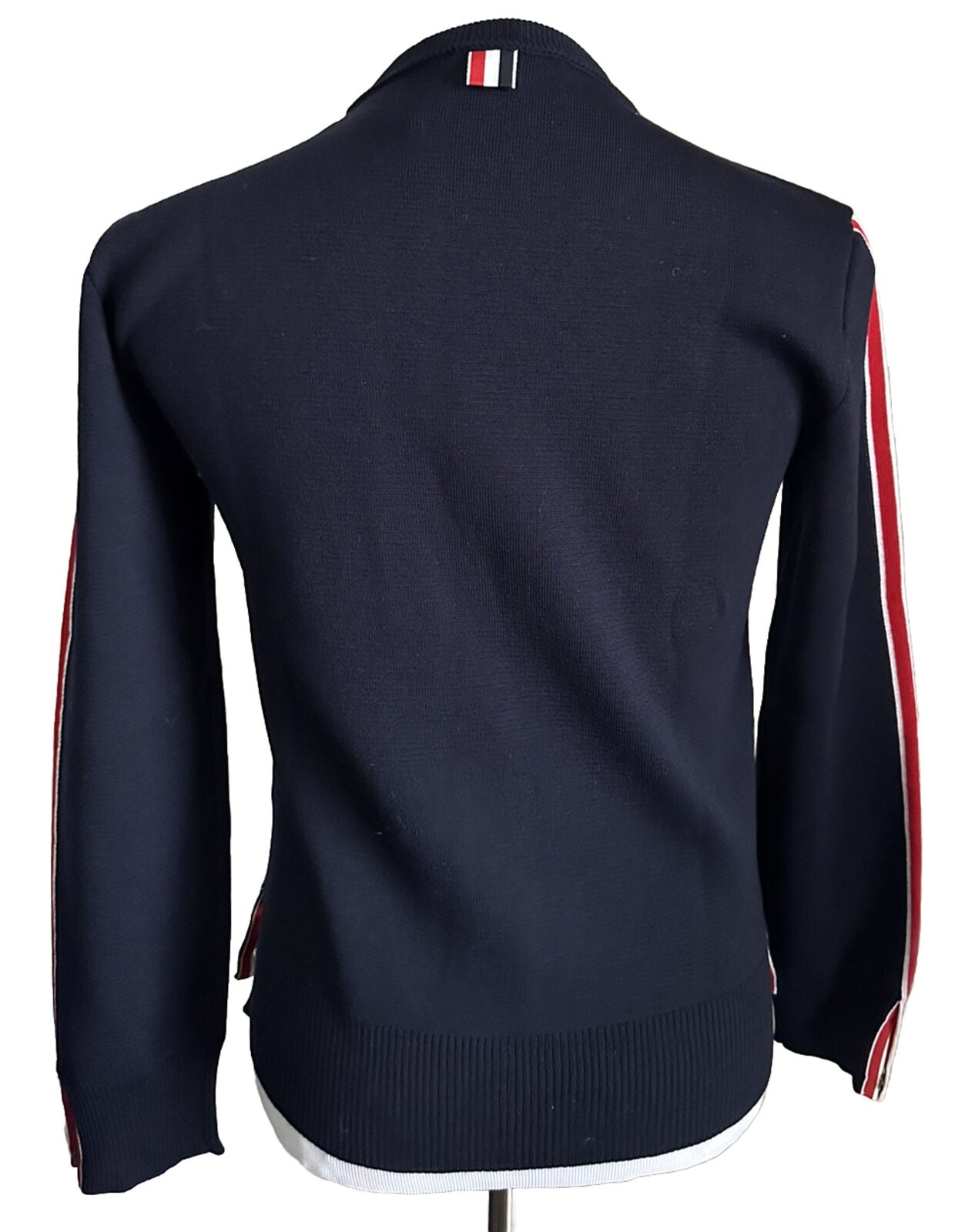 NWT Thom Browne Мужской свитер из смесовой мериносовой шерсти с накладными карманами 1 (S) Италия