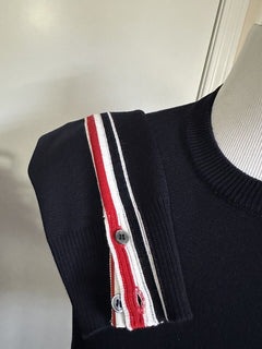 NWT Thom Browne Мужской свитер из смесовой мериносовой шерсти с накладными карманами 1 (S) Италия