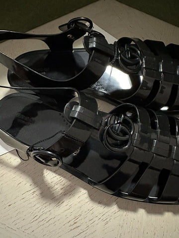 NIB Gucci Mens Rubber Sandal Shoes Black 11 US/10 UK