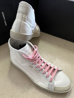 NIB $625 Saint Laurent Мужские кроссовки средней высоты Белые 8,5 США/41,5 ЕС 671523