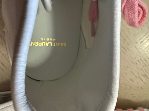 NIB $ 625 Saint Laurent Herren Mid Top Sneakers Schuhe Weiß 8,5 US/41,5 Eu 671523