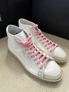 NIB $625 Saint Laurent Мужские кроссовки средней высоты Белые 8,5 США/41,5 ЕС 671523