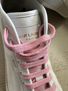 NIB $625 Saint Laurent Мужские кроссовки средней высоты Белые 8,5 США/41,5 ЕС 671523