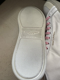 NIB $625 Saint Laurent Мужские кроссовки средней высоты Белые 8,5 США/41,5 ЕС 671523