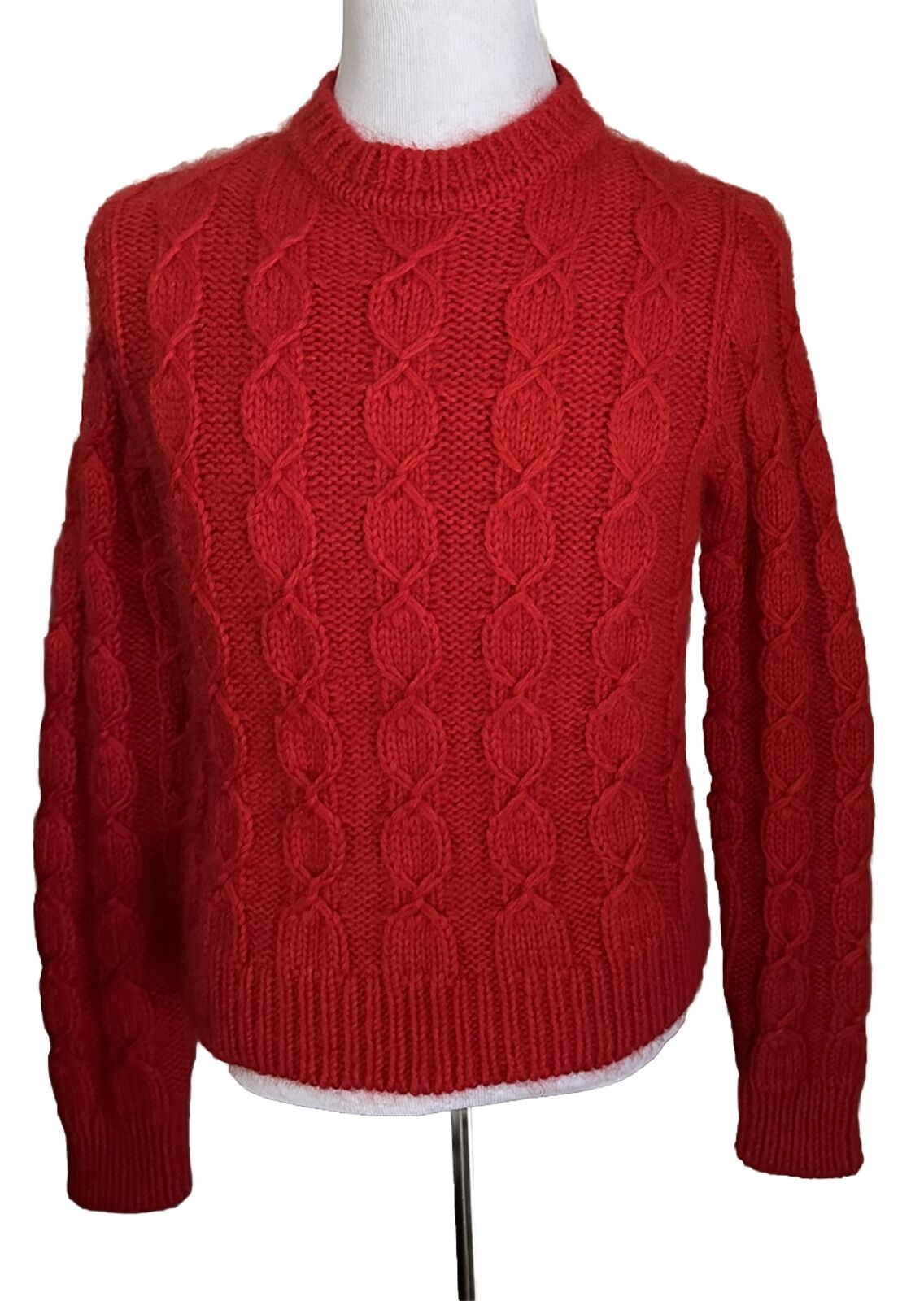 NWT $1190 Saint Laurent Men’s Crewneck Sweater Red Size S Italy