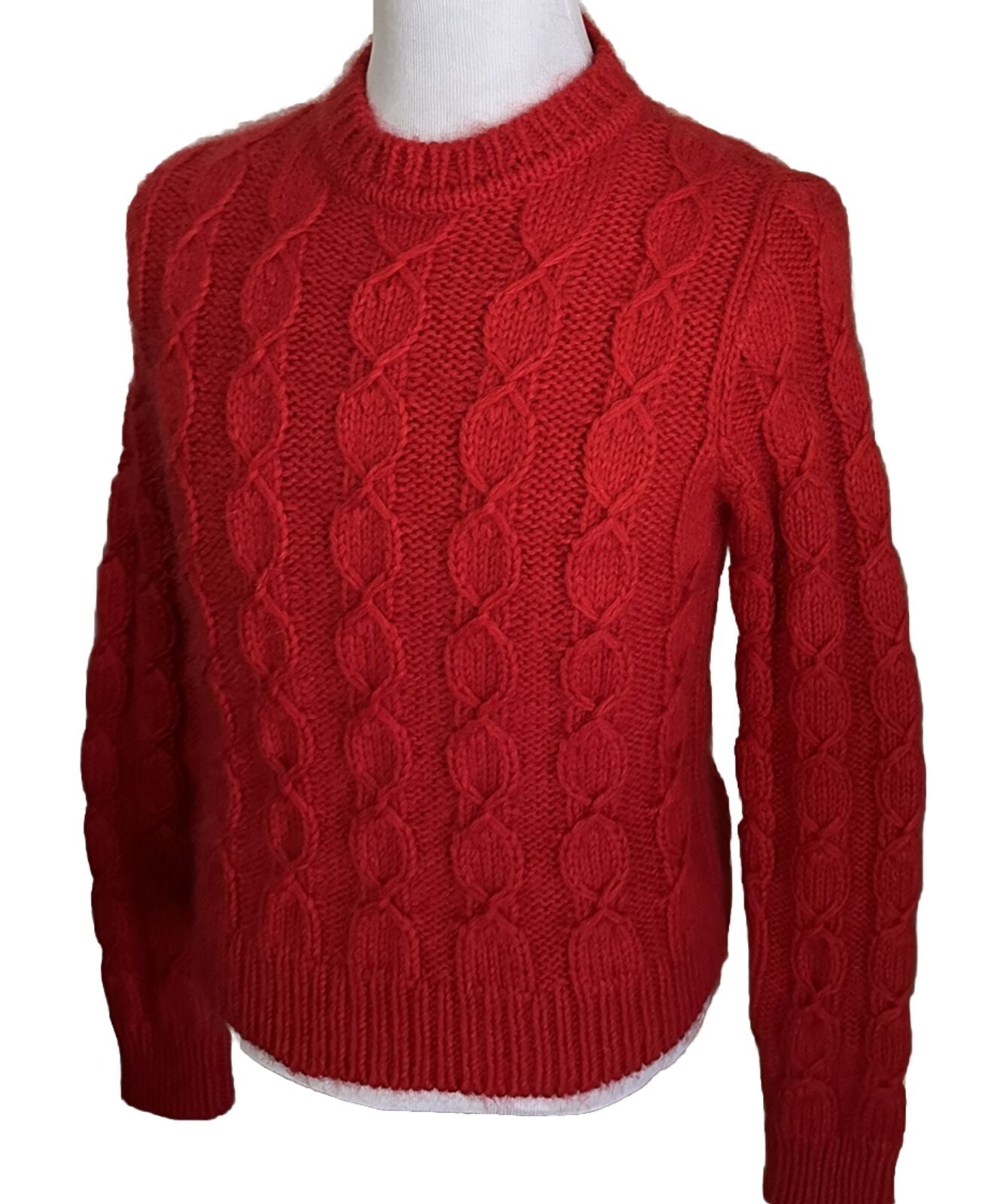 NWT $1190 Saint Laurent Men’s Crewneck Sweater Red Size S Italy