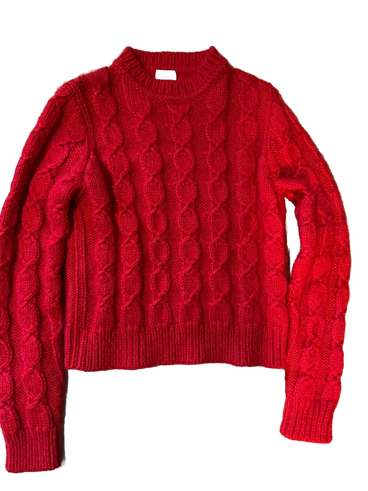 Neu mit Etikett: 1190 $ Saint Laurent Herrenpullover mit Rundhalsausschnitt, Rot, Größe S, Italien