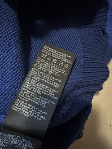 NWT $890 Мужской свитер с круглым вырезом Saint Laurent синий, размер XL, Италия