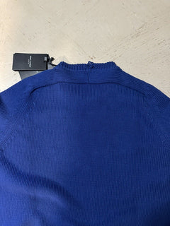 NWT $890 Мужской свитер с круглым вырезом Saint Laurent синий, размер XL, Италия