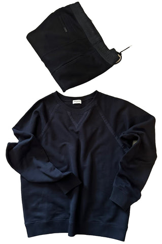 New $1550 Saint Laurent Men’s Track Suit ( Pullover Pants ) Black Size XXL