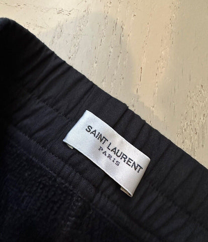 Neue 790 $ Saint Laurent Herren-Jogginghose aus Baumwolle mit Kordelzug, Schwarz, Größe XL