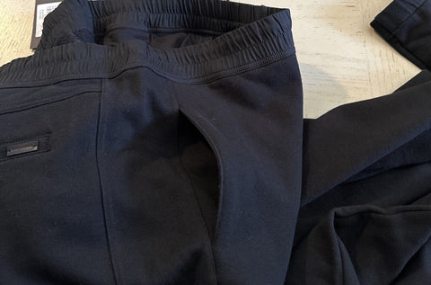 Neue 790 $ Saint Laurent Herren-Jogginghose aus Baumwolle mit Kordelzug, Schwarz, Größe XL