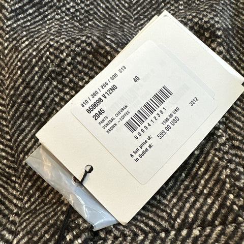 NWT $1190 Bottega Veneta Mens Dress Pants Brown/Coffee 30 US/46 Eu