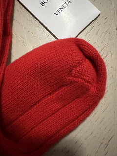 NWT $390 Bottega Veneta Ribbed Cashmere Socks Color Red Size M Italy