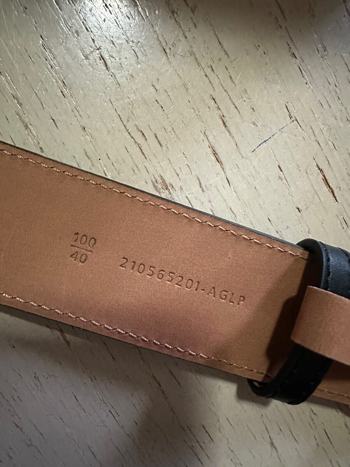 New $590 Fendi Men FF Logo Leather Belt Gray/Black 100/40