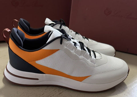 NIB $950 Loro Piana Week End Walk Performance Mesh Sneakers Weiß/Or. 10 US/43 E