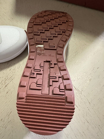 NIB $950 Loro Piana Week End Walk Performance Mesh Sneakers Weiß/Or. 10 US/43 E