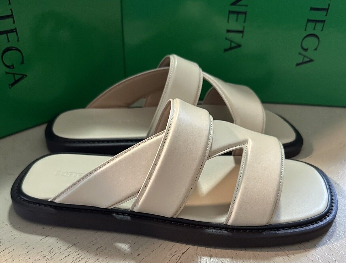 NIB $760 Bottega Veneta Men Vienna Calf Leather Sandal Ivory 11 US/44 Eu