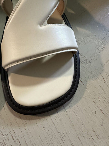 NIB $760 Bottega Veneta Men Vienna Calf Leather Sandal Ivory 12 US/45 Eu