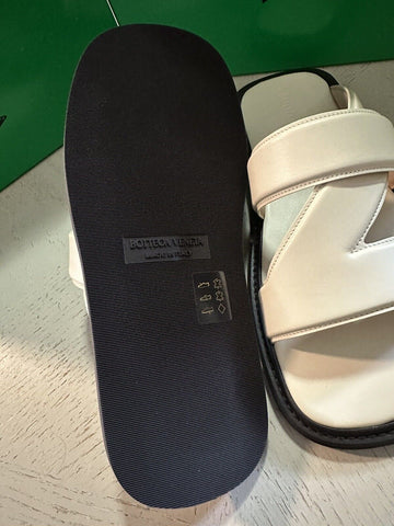 NIB $760 Bottega Veneta Men Vienna Calf Leather Sandal Ivory 12 US/45 Eu