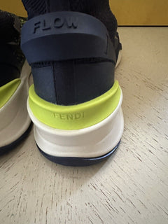 NIB 1190 долларов США Fendi Contrast Knit High Top кроссовки Темно-синий/зеленый 11 US/10 UK