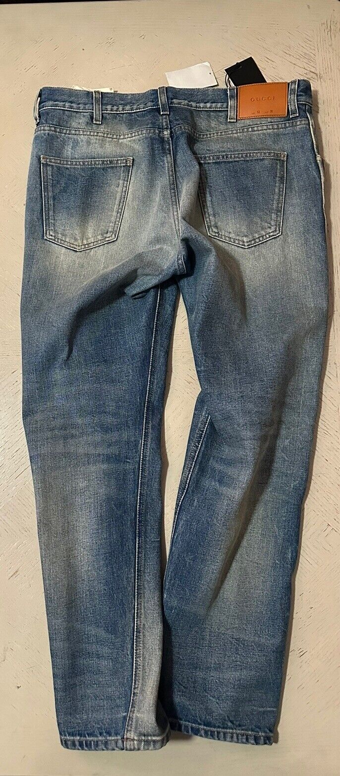 Neue 1280 $ Gucci Herren Jeans Denim Hose Blau 36 US Italien