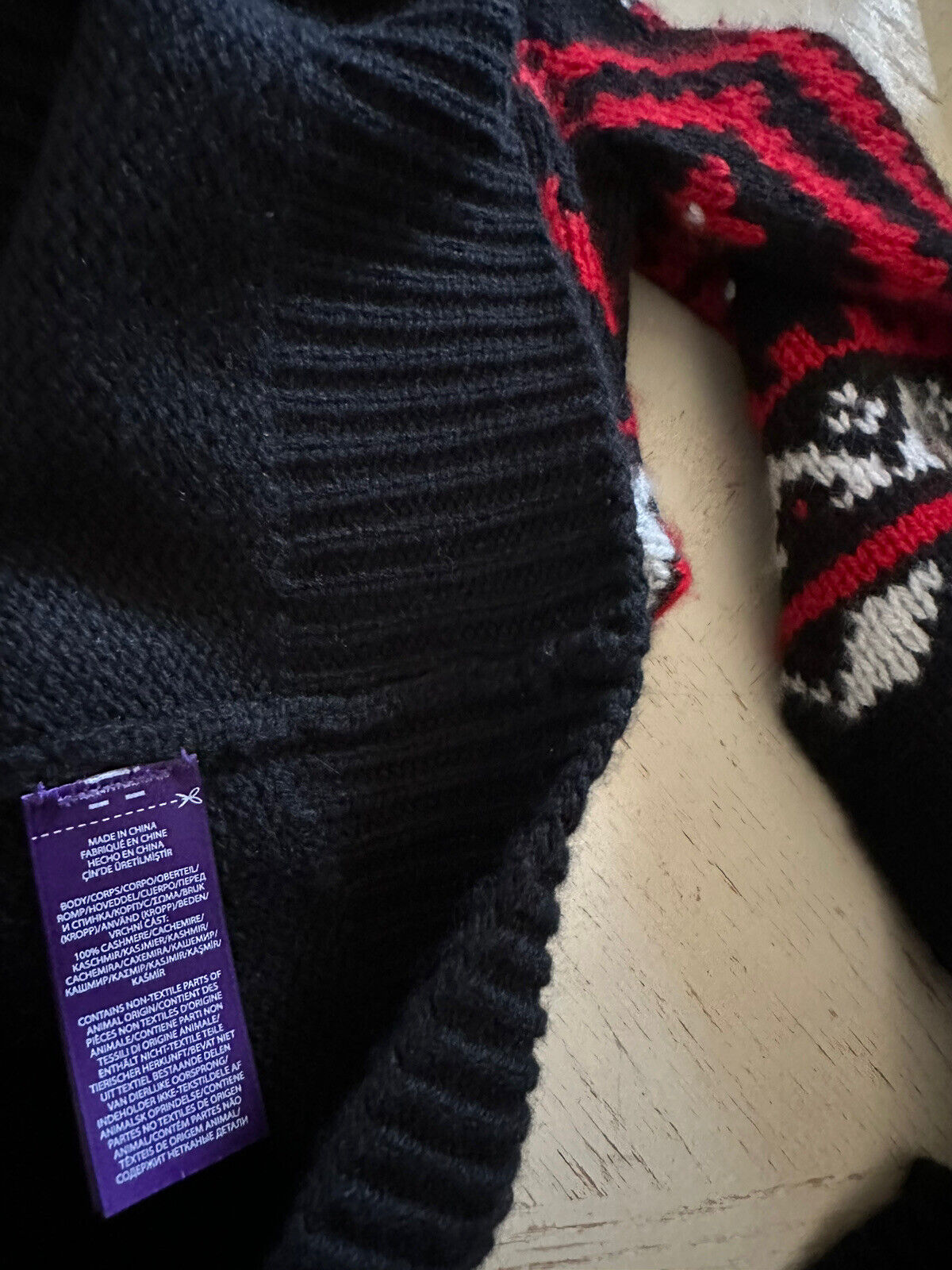 NWT $1695 Ralph Lauren Purple Label Men Shawl Cashmere Sweater Black Size XL