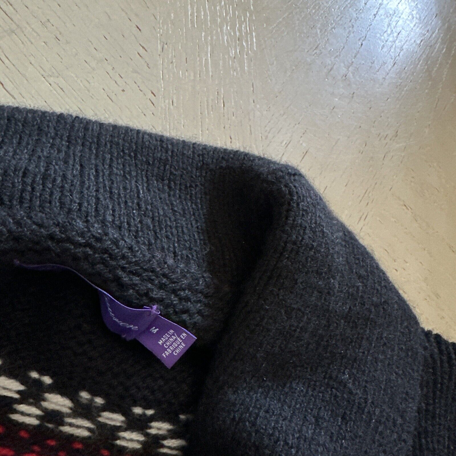 NWT $1695 Ralph Lauren Purple Label Мужской кашемировый свитер с шалью черного цвета, размер XL