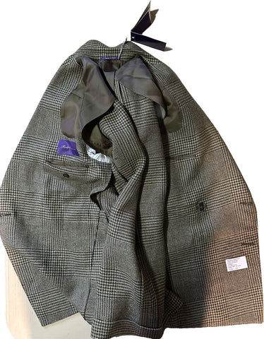 Neu $4995 Ralph Lauren Purple Label Zweireihiger Herrenanzug Grün/Mul. 40 US/50