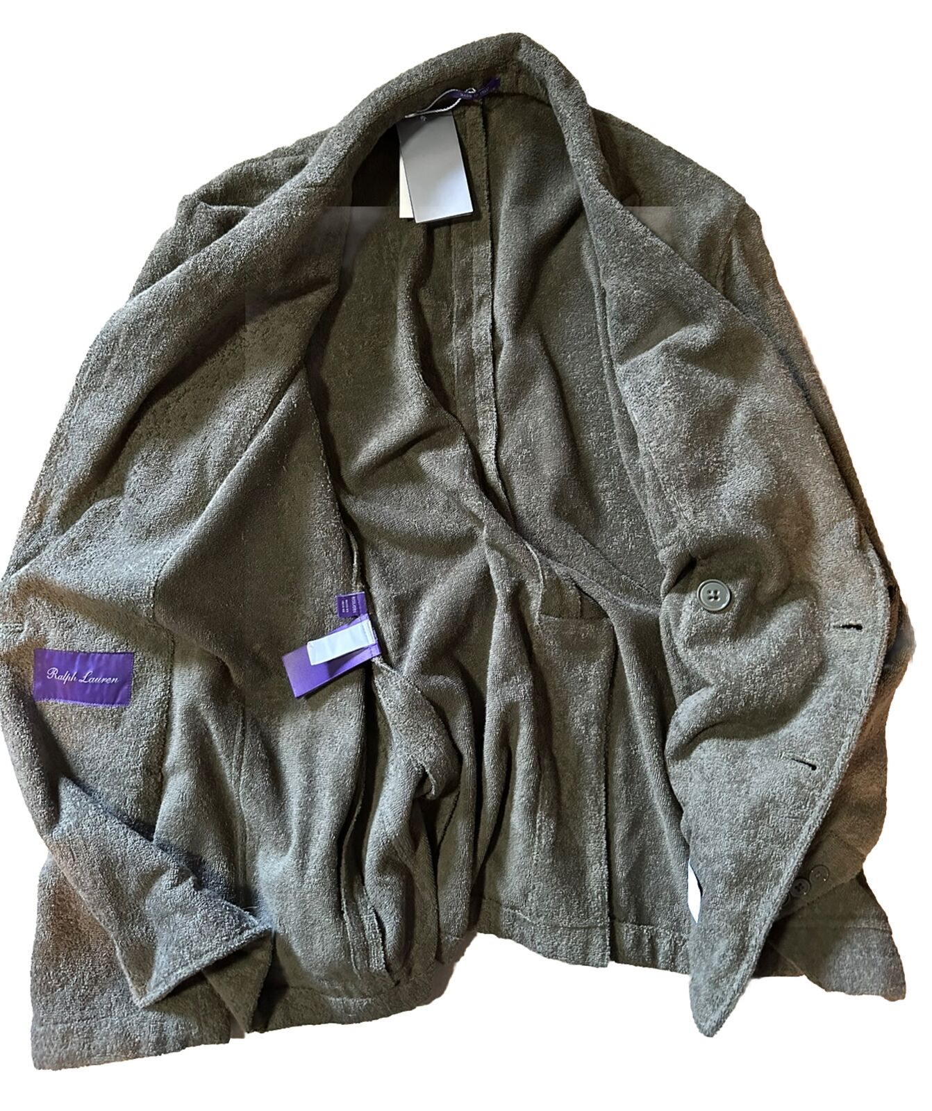 Мужской пиджак NWT Ralph Lauren Purple Label оливковый 46R США/56R ЕС Италия
