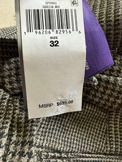Мужские брюки NWT Ralph Lauren Purple Label, зеленые/мульти 32 США (48 ЕС) Италия