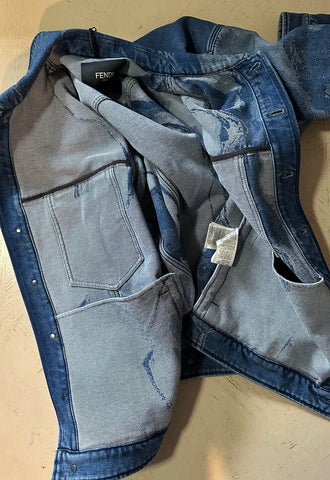 NWT $1950 Fendi Mens Oversized Moonlight Denim Jacket 42 US/52 Ita FW1131