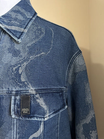 NWT $1950 Fendi Mens Oversized Moonlight Denim Jacket 42 US/52 Ita FW1131