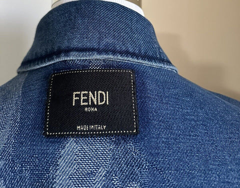 NWT $1950 Fendi Mens Oversized Moonlight Denim Jacket 42 US/52 Ita FW1131